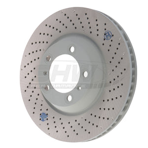 SHW Performance PFR33009 SHW 04-08 fits Porsche 911 GT3 w/o Ceramics Right Front Cross-Drilled Monobloc Brake Rotor (99735141090)