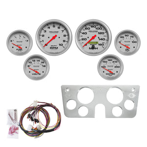 AutoMeter 7045-UL Autometer Ultra-Lite 67-72 fits Chevy Truck Dash Kit 6pc Tach / MPH / Temp / Oil / Volt