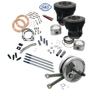 S&S Cycle 91-9130 70-84 BT 93in Sidewinder High Compression Big Bore Stroker Kit - Gloss Black