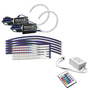 ORACLE Lighting 1348-504 Oracle 18-21 fits Ford Mustang DRL Upgrade w/ Halo Kit - ColorSHIFT w/ Simple Controller