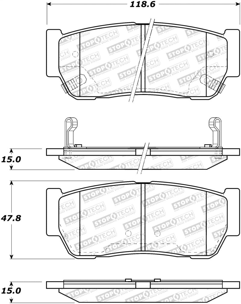 Stoptech 308.09541 Street Brake Pads