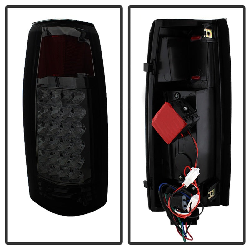 9032752 Xtune Yukon Denali LED Tail Lights w/ 3rd LED Brake Light Smoked ALT-J