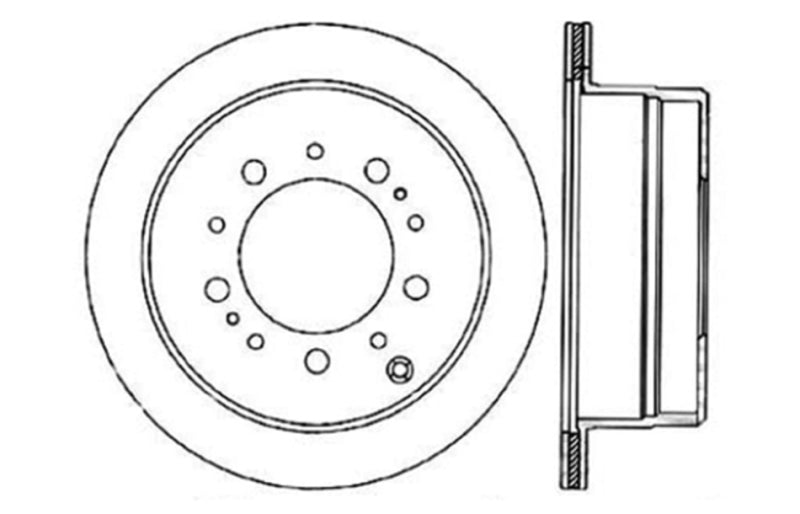 Stoptech 127.44087R Slotted & Drilled Sport Brake Rotor