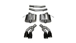 CORSA Performance 14358BLK Corsa 2016-2019 fits Cadillac CTS V 6.2L V8 2.75in Black Xtreme Axle-Back Exhaust
