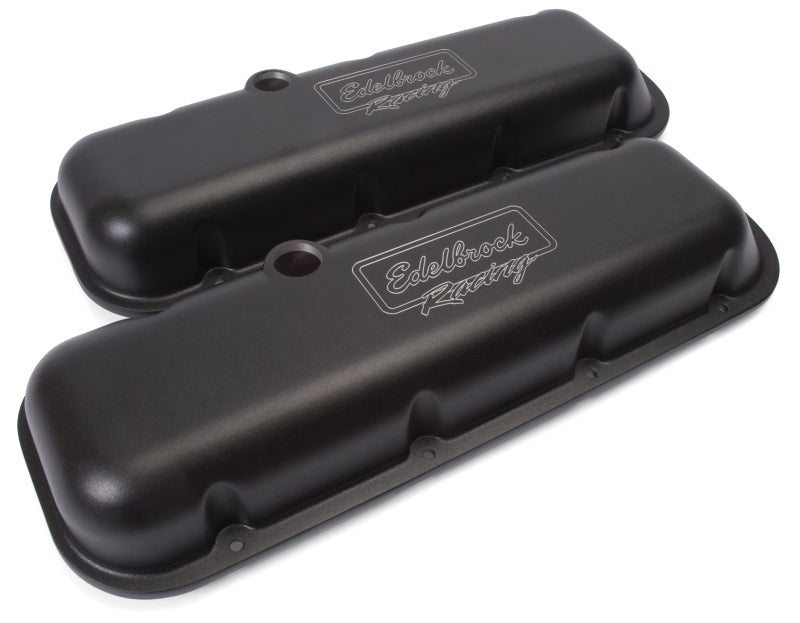 Edelbrock 41813 Valve Cover Victor Series fits Chevrolet 1965 and Later 396-502 V8 Low Black