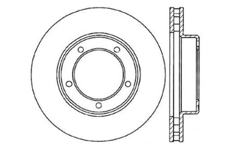 Stoptech 128.44086R Drilled Sport Brake Rotor