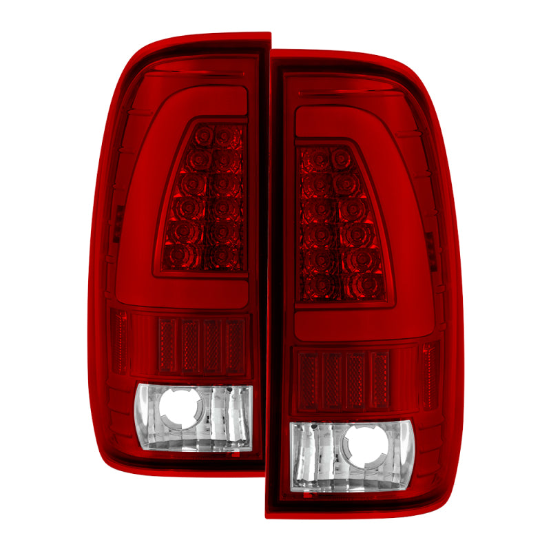 xTune 5082091 fits Ford F150 Styleside 97-03 Light Bar LED Tail Lights - Red Cl