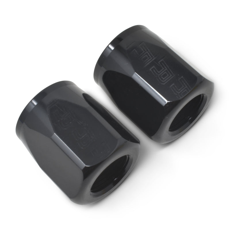 Russell 615533 Performance 2-Piece -8 AN Full Flow Swivel Hose End Sockets (Qty 2) - Polished and Black