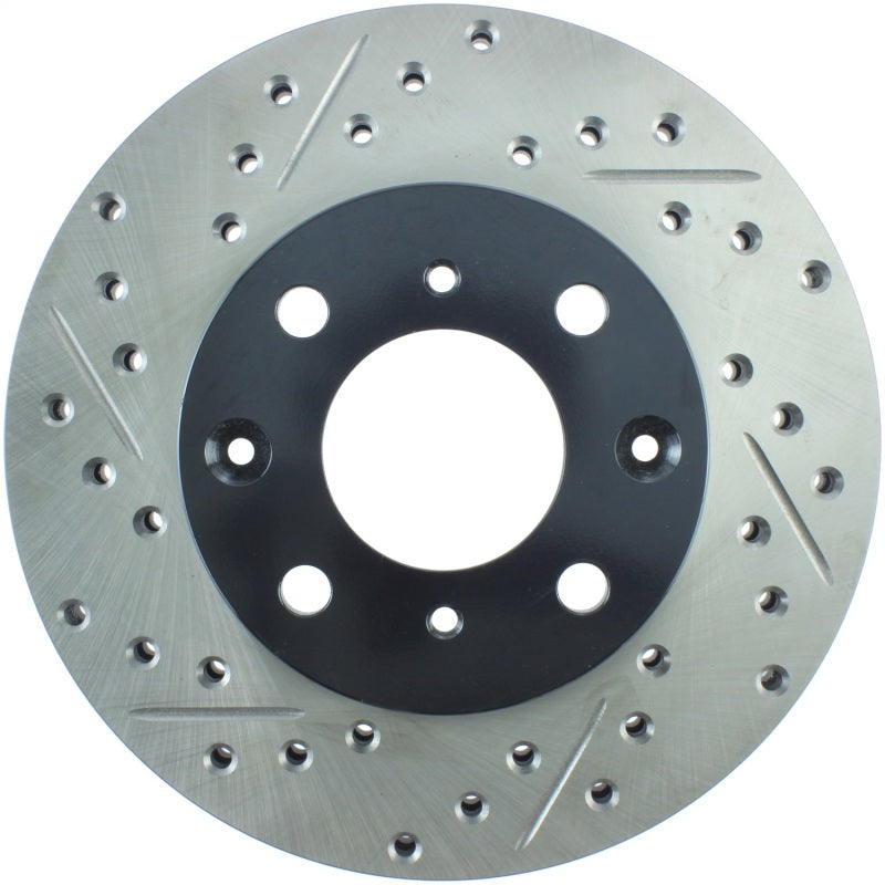 Stoptech 127.40023R 96-00 fits Honda Civic DX/HX Coupe/90-00 Civic DX/LX Sedan Slotted & Drilled Right Front Rotor