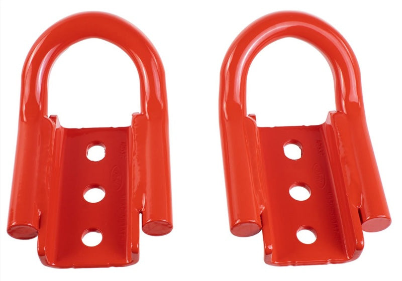 fits Ford 21-23 Racing M-18954-BTHR Bronco Rear Tow Hook Pair - Red