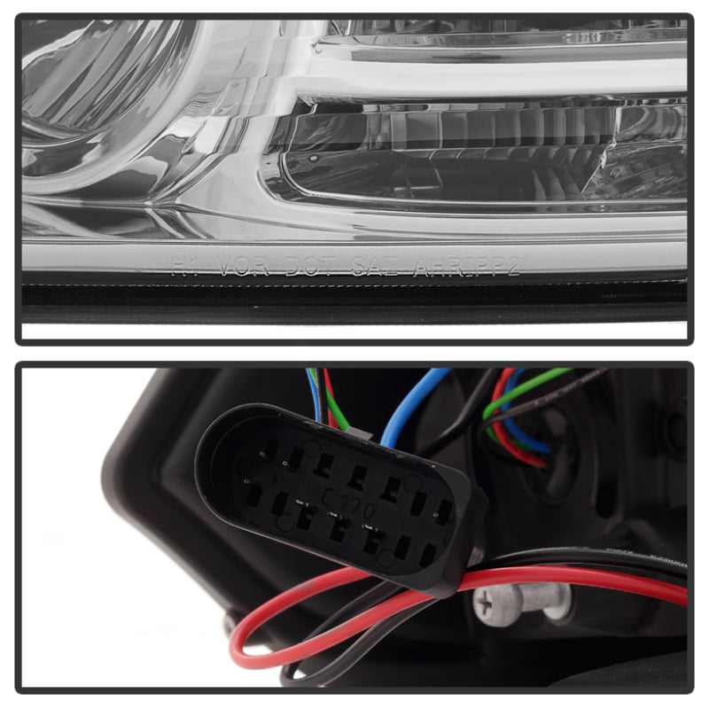 Spyder 5080905 fits Dodge 13-15 Ram Projector Headlights Light Bar DRL Chrome P