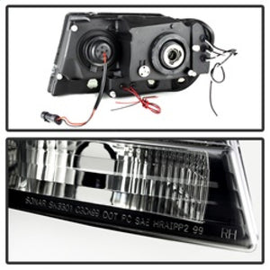 Spyder 5078568 fits Jeep 99-04 Grand Cherokee Projector Headlights LED Halo LED