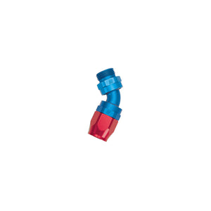 Russell 612420 Performance -10 AN Red/Blue Male SAE Port to -8 Hose 90 Degree (-10 Port 7/8in-14 Thread)
