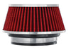 Spectre 8162 Adjustable Conical Air Filter 2-1/2in. Tall (Fits 3in. / 3-1/2in. / 4in. Tubes) - Red