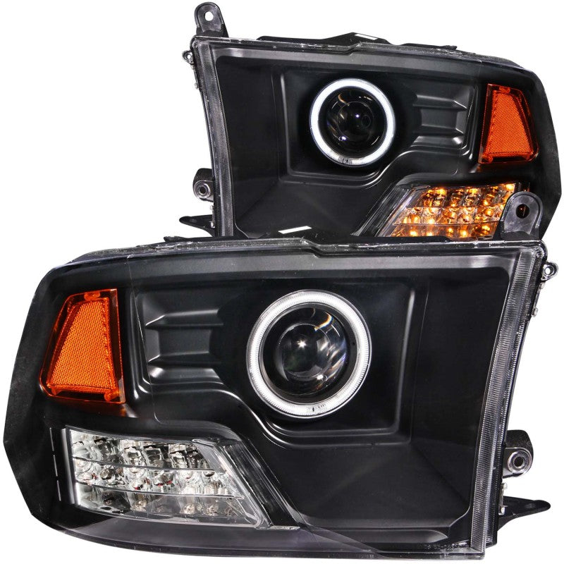 ANZO 111159 2015 fits Dodge 09-20 Ram 1500 Projector Headlights w/ Halo Black (CCFL)