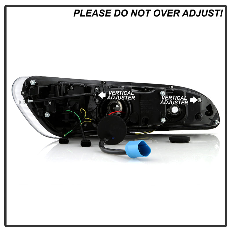 Spyder Peterbilt 325 2008-2019 Driver Side Projector Headlights - Black (PRO-YD-PB38600-L-BK)