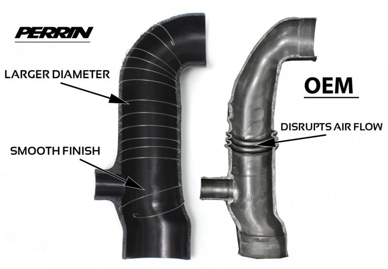 Perrin Performance PSP-INT-410BK PERRIN fits Subaru WRX/STI Turbo Inlet Hose 3in