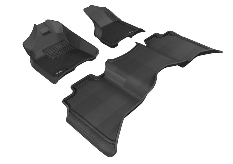 3D MAXpider 2012-2015 fits Honda Civic Sedan Kagu 2nd Row Floormats - Black
