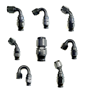 Fragola 683006-BL -6AN Real Street 30 Degree Hose End Black For PTFE Hose