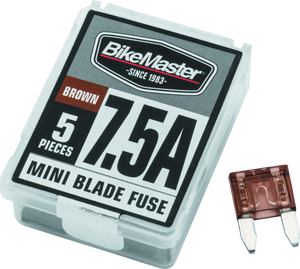 BikeMaster 152443 BikeMaster 5Piece 7.5A Replacement Mini Blade Fuse