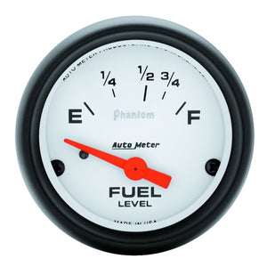 AutoMeter 5718 Autometer Phantom 2-1/16in Electrical Fuel Level Gauge 16-158 Ohms