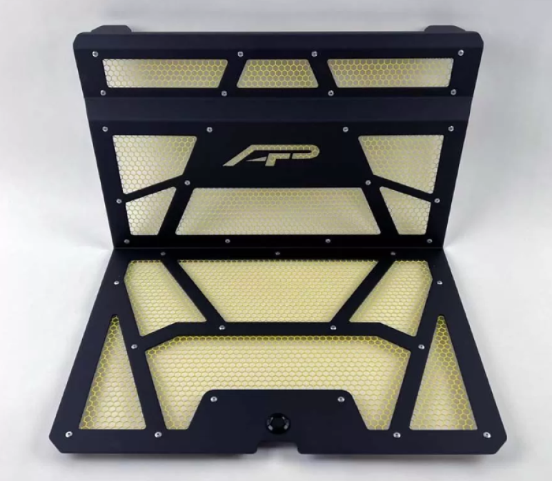 Agency Power AP-RZR-111-FMB-MYLW fits Polaris 14-18 RZR Gloss Black/Yellow Vented Engine Cover