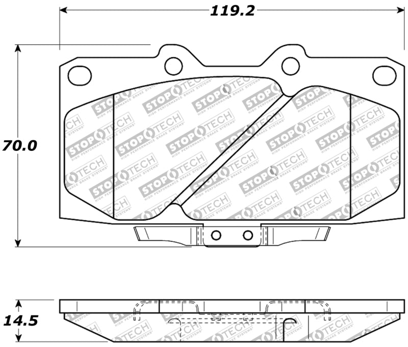 Stoptech 309.0647 89-96 Nissan 300ZX Sport Performance Front Brake Pads