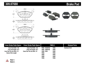 Stoptech 309.0768 Performance Brake Pads