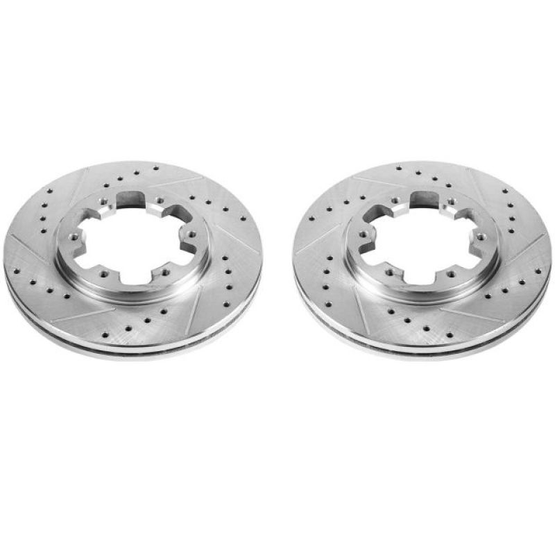 PowerStop fits Nissan 85-86 720 Front Evolution Drilled & Slotted Rotors - Pair