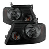 9030338 Xtune fits Ford 04-08 F150 Amber Crystal Headlights Black Smoked HD-JH
