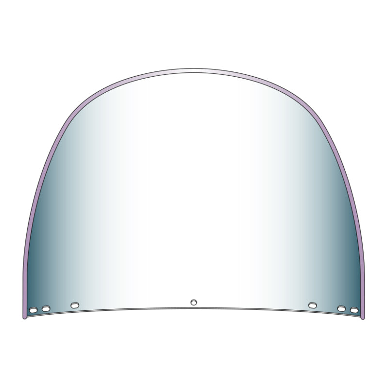 National Cycle 20000 Heritage Standard Top Rounded Replacement Beaded Windshield 5 Bolt - Clear