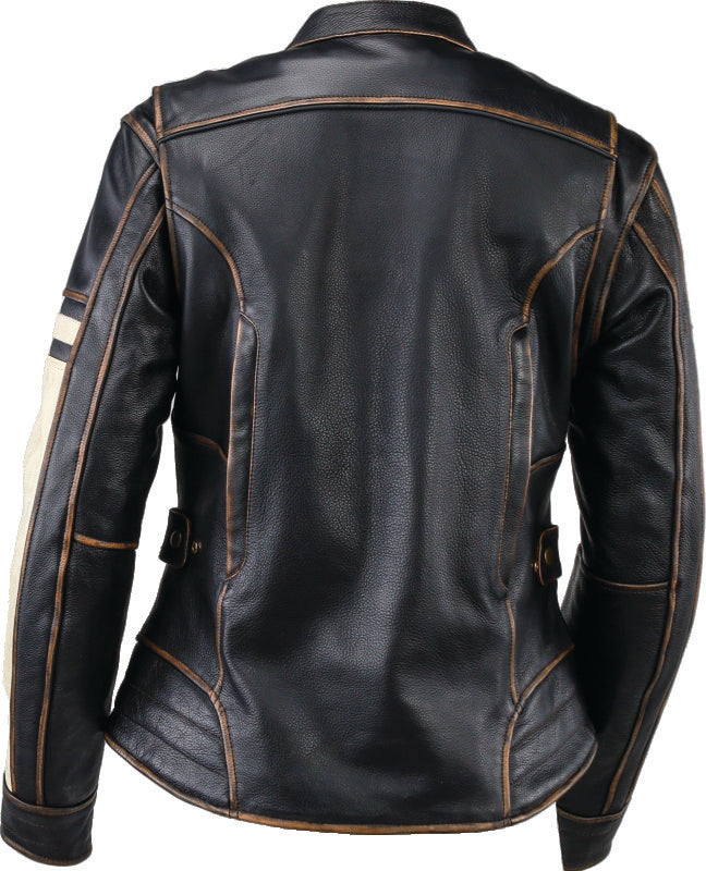 Kuryakyn 094388 Kuryakyn Leather By River Road Dame Vintage Leather Jacket Black Womens - Small