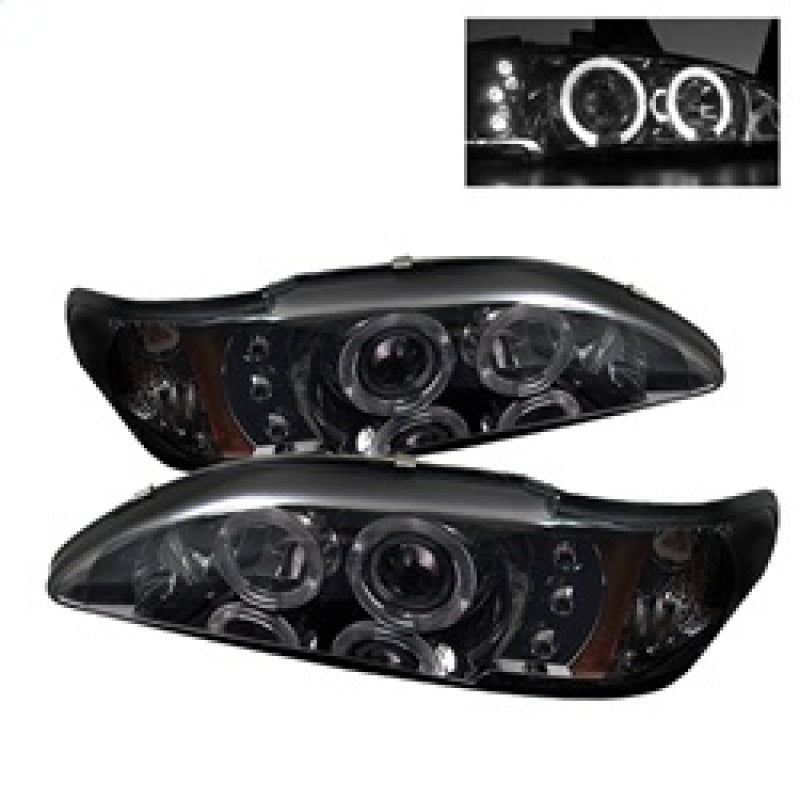 Spyder 5010414 fits Ford 94-98 Mustang 1PC Projector LED Halo Amber Reflctr LED