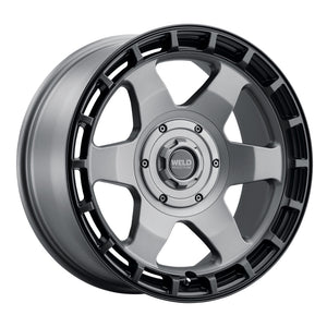 Weld Off-Road Ridge 17x9 - 5x114.3 / 5x127 BP - ET-12 - 78.1mm CB Satin Gunmetal Wheel (Black Ring)
