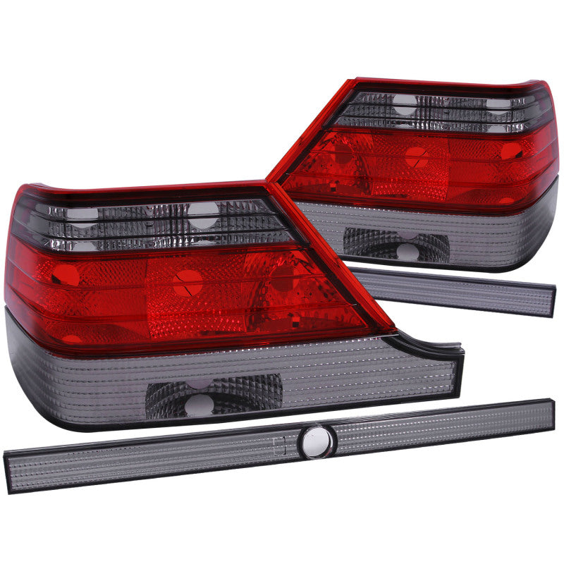 ANZO 221154 1999 Mercedes Benz S Class W140 Taillights Red/Smoke