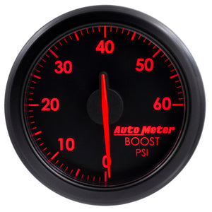 AutoMeter 9160-T Autometer Airdrive 2-1/6in Boost Gauge 0-60 PSI - Black