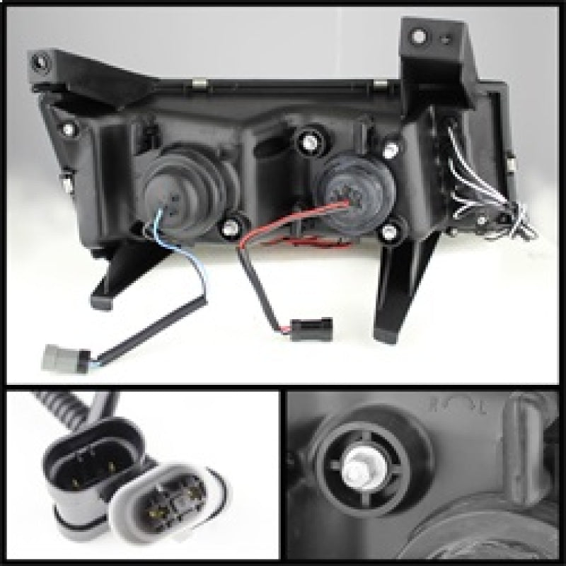 Spyder 5074157 fits Chevy 04-12 Colorado Projector Headlights Halogen- LED Halo