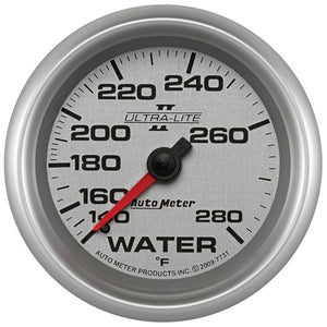 AutoMeter 7731 Autometer Ultra-Lite II 2 5/8in 140-280 Degree F Mechanical Water Temperature Gauge