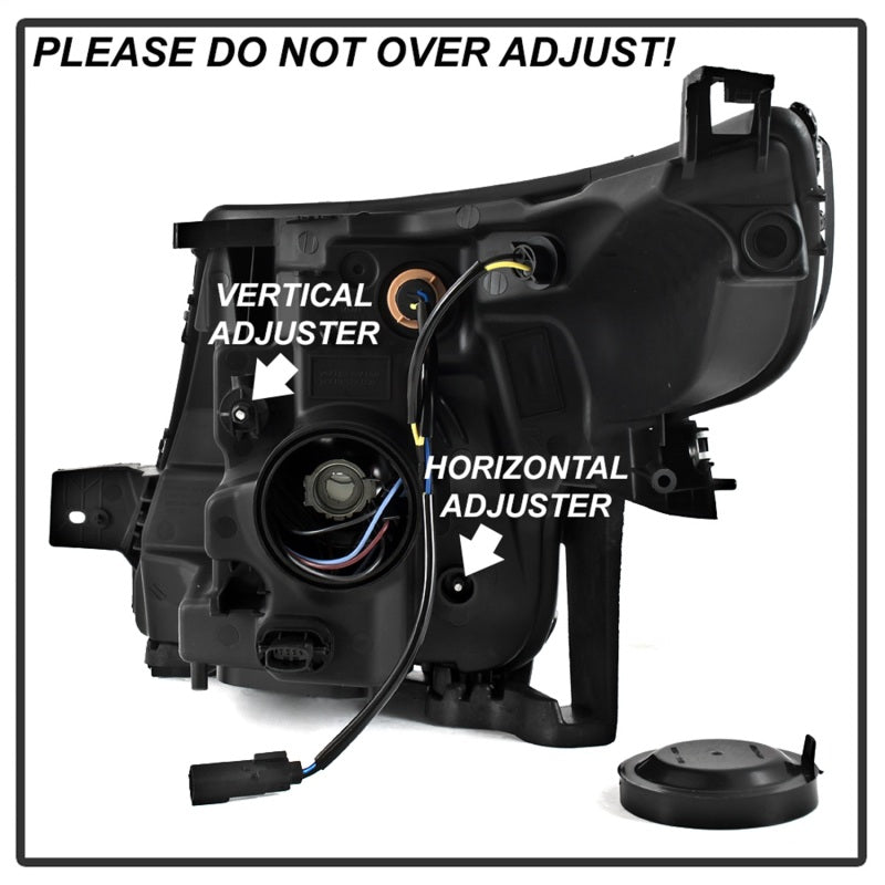 xTune 9042416 11-15 fits Ford Explorer OEM Style Halogen Headlights - Black (HD