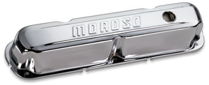 Moroso 68161 fits Mopar 273-360 Valve Cover - w/Baffles - Stamped Steel Chrome P