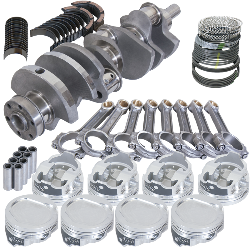 Eagle 64803040 fits Ford 351C 3.850in Crank 6.000in I-Beam Rods -20cc 4.040in Pistons Rotating Assembly