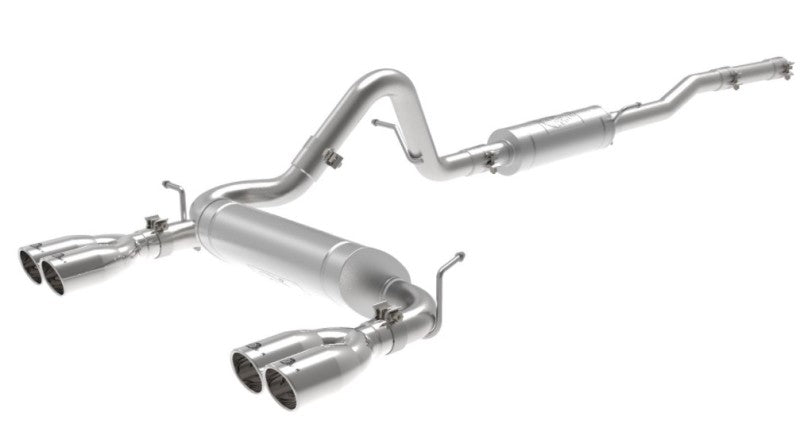 AFE 49-38087-P  Series 2.5in 304SS Cat-Back Exhaust 07-18 fits Jeep Wrangler (J