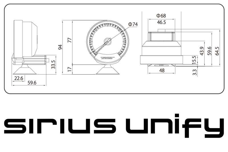 GReddy 16001742 Sirius Unify Oil Temperature Gauge Set (Sirius Meter w/Oil Temp
