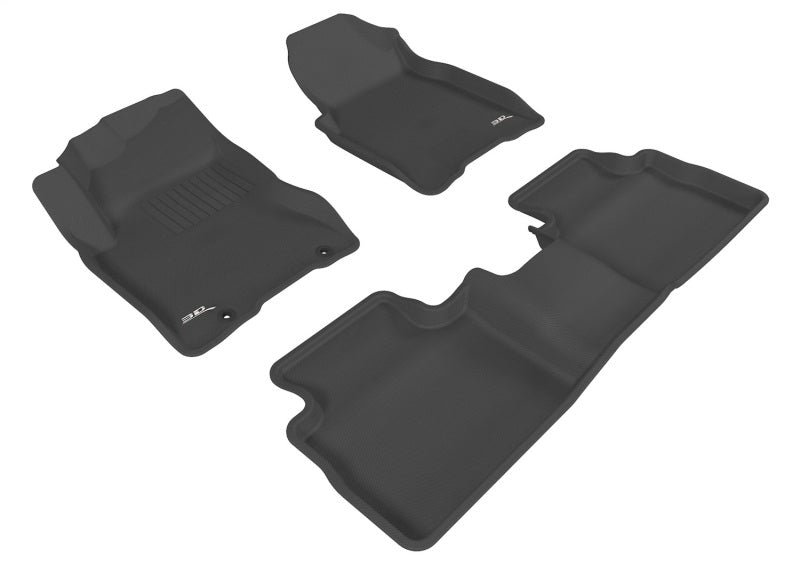 3D MAXpider 2019-2020 fits Kia Forte Kagu 2nd Row Floormats - Black