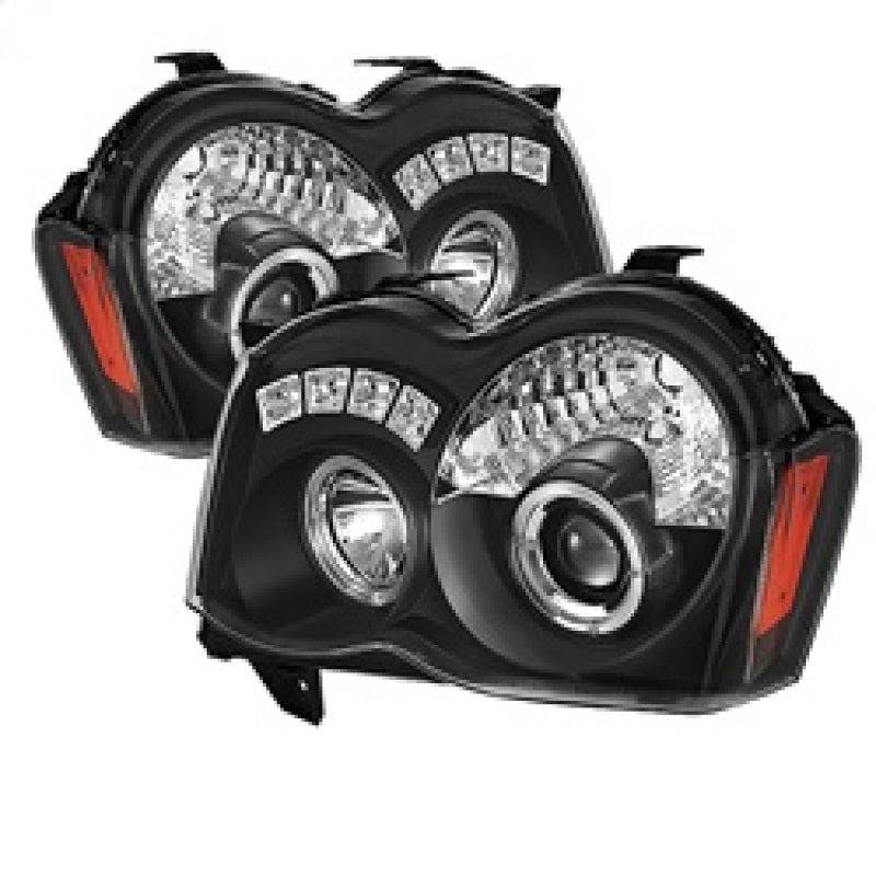 Spyder 5070166 fits Jeep 08-10 Grand Cherokee Projector Headlights LED Halo LED