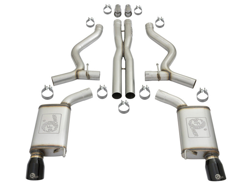 AFE 49-33072-1B rce XP 3in 304 SS Cat-Back Exhausts w/ Black Tips 15-17 fits Fo