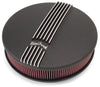 Edelbrock 41173 Air Cleaner Classic Series Round Aluminum Top Cloth Element 14In Dia X 3 9In Black