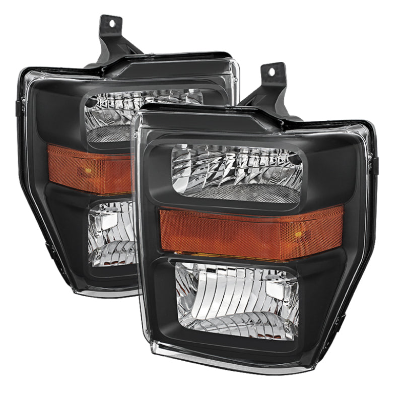 9022418 Xtune fits Ford 08-10 F250/350/450 Super Duty OEM Headlights Black HD-