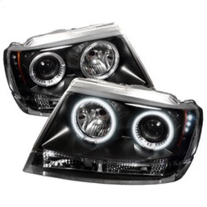 Spyder 5011121 fits Jeep 99-04 Grand Cherokee Projector Headlights CCFL Halo LE