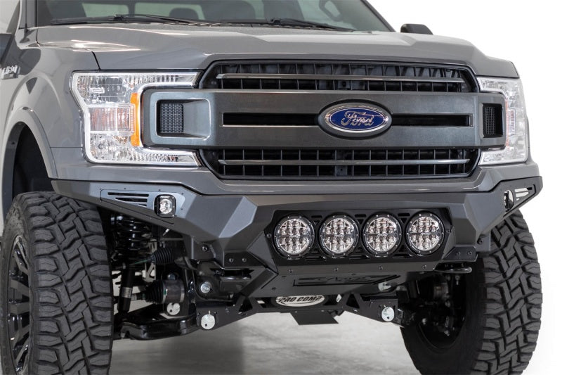 Addictive Desert Designs F180014110103 fits Ford 18-20 F-150 Bomber Front Bumper w/ 4 Rigid 360 6IN Mounts